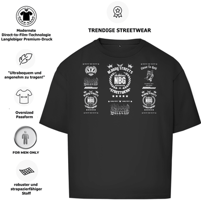 Oversize T-Shirt BS NÜRNBERG - BLOODY - STREETS.DE Streetwear Herren und Damen Hoodies, T-Shirts, Pullis