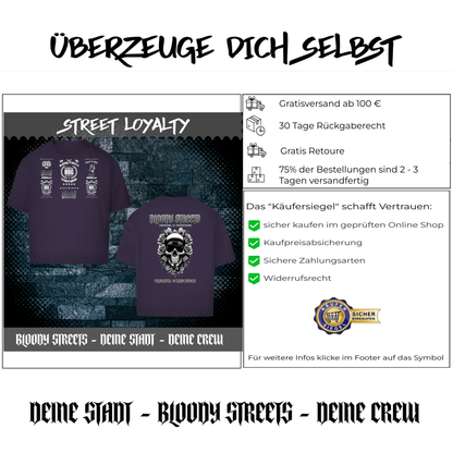 Oversize T-Shirt BS NÜRNBERG - BLOODY - STREETS.DE Streetwear Herren und Damen Hoodies, T-Shirts, Pullis