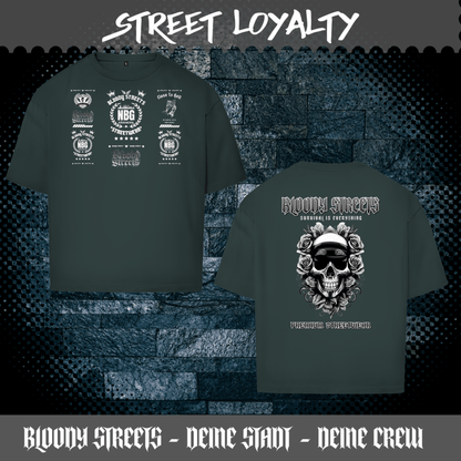 Oversize T-Shirt BS NÜRNBERG - BLOODY - STREETS.DE Streetwear Herren und Damen Hoodies, T-Shirts, Pullis