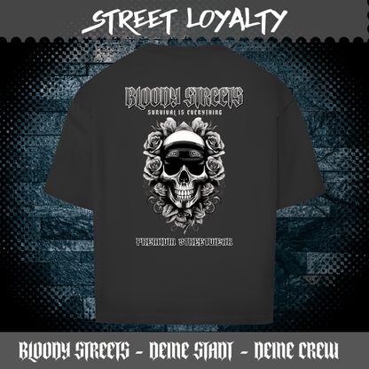 Oversize T-Shirt BS NÜRNBERG - BLOODY - STREETS.DE Streetwear Herren und Damen Hoodies, T-Shirts, Pullis