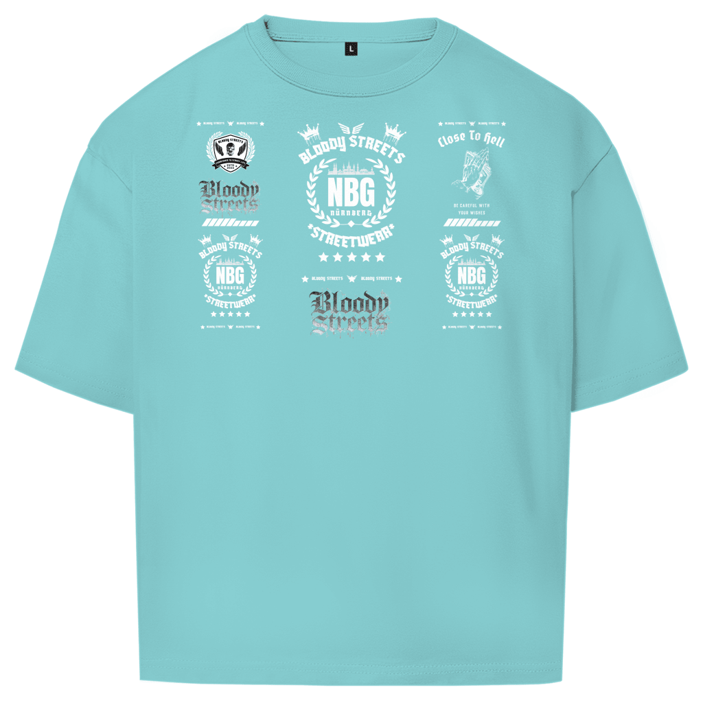Oversize T-Shirt BS NÜRNBERG - BLOODY - STREETS.DE Streetwear Herren und Damen Hoodies, T-Shirts, Pullis