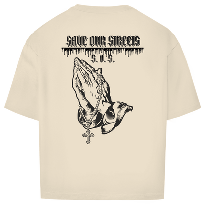 Oversize T-Shirt S.O.S. SAVE OUR STREETS BS - BLOODY - STREETS.DE Streetwear Herren und Damen Hoodies, T-Shirts, Pullis