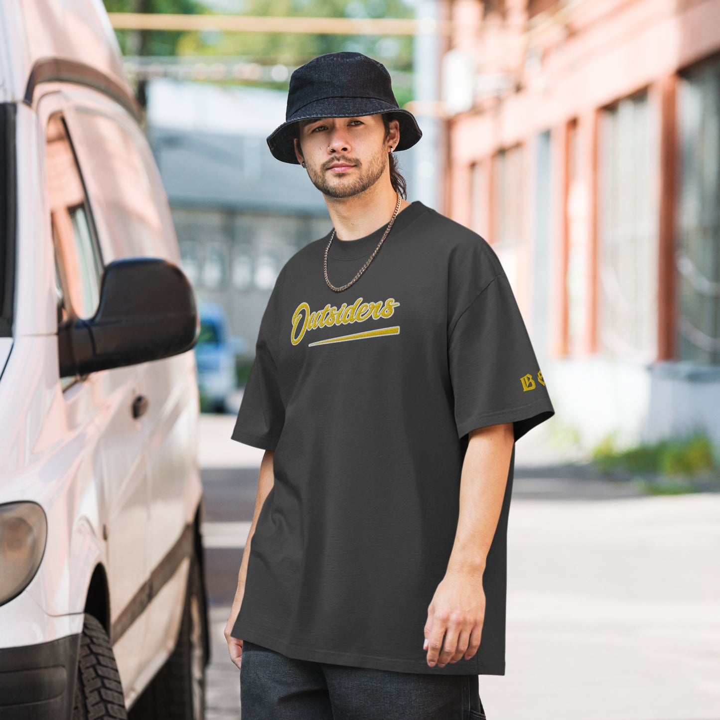 Oversized Streetwear T-Shirt BS - OUTSIDERS Vers. 2 mit verwaschenem Look