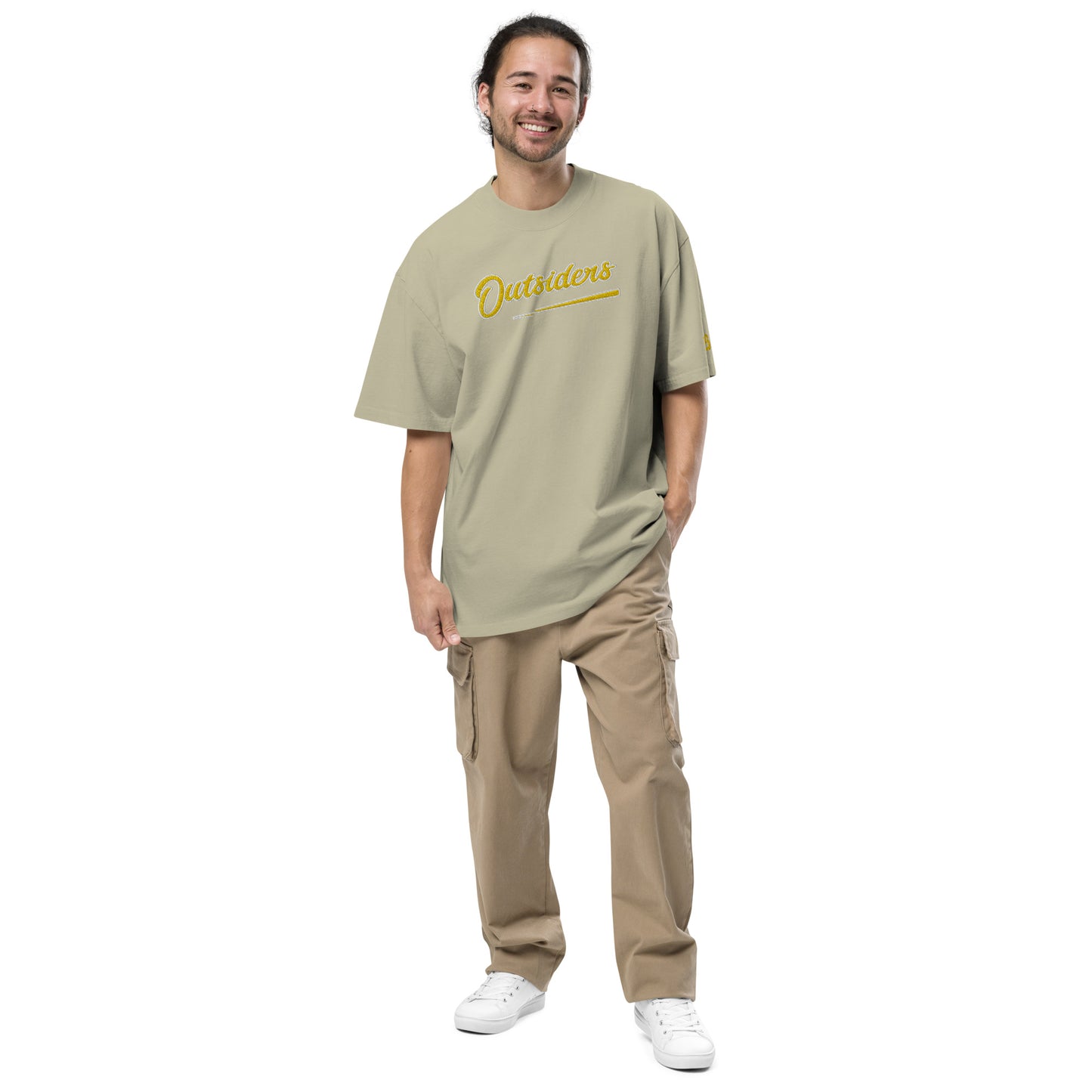 Oversized Streetwear T-Shirt BS - OUTSIDERS Vers. 2 mit verwaschenem Look