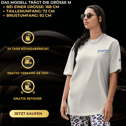 Oversized Streetwear T-Shirt BS - OUTSIDERS Stickerei mit verwaschenem Look - BLOODY - STREETS.DE Streetwear Herren und Damen Hoodies, T-Shirts, Pullis