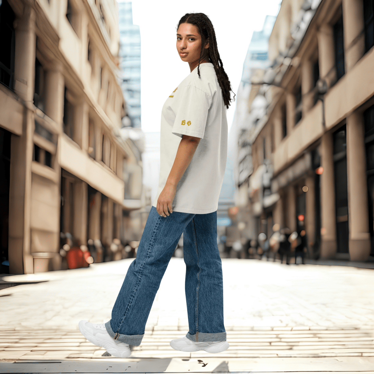 Oversized Streetwear T-Shirt BS - OUTSIDERS Vers. 2 mit verwaschenem Look - BLOODY - STREETS.DE Streetwear Herren und Damen Hoodies, T-Shirts, Pullis