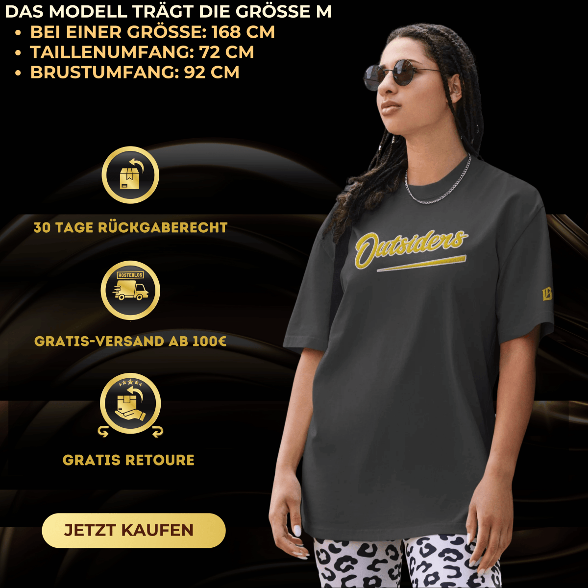 Oversized Streetwear T-Shirt BS - OUTSIDERS Vers. 2 mit verwaschenem Look - BLOODY - STREETS.DE Streetwear Herren und Damen Hoodies, T-Shirts, Pullis
