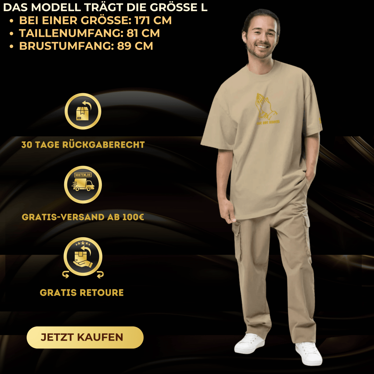 Oversized Streetwear T-Shirt mit verwaschenem Look | S.O.S. SAVE OUR STREETS - BLOODY - STREETS.DE Streetwear Herren und Damen Hoodies, T-Shirts, Pullis