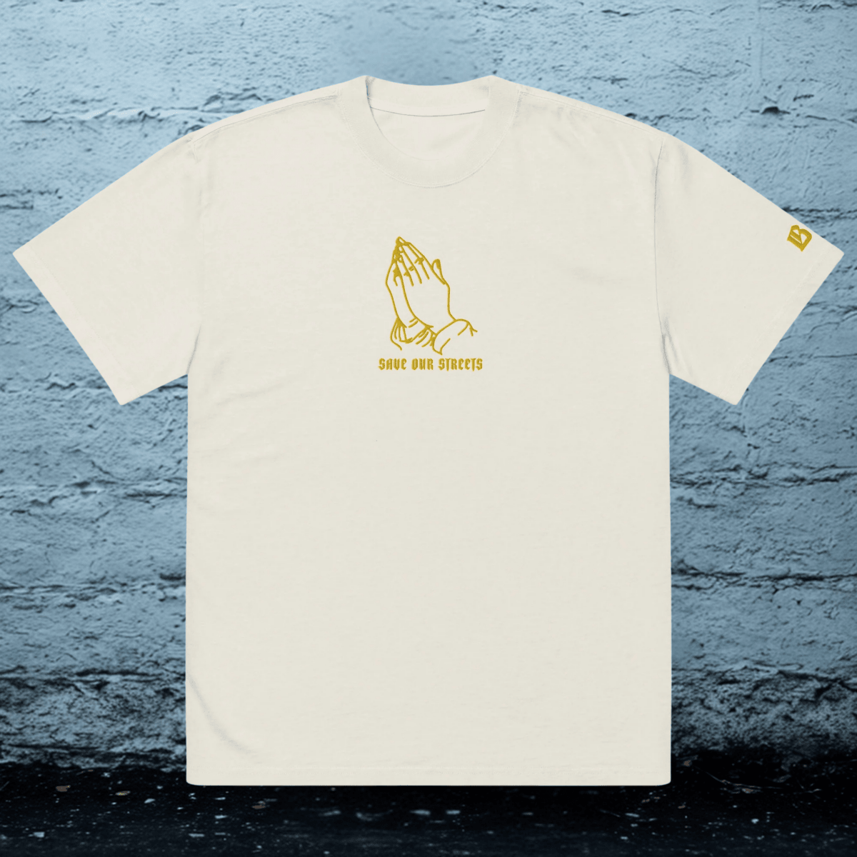 Oversized Streetwear T-Shirt mit verwaschenem Look | S.O.S. SAVE OUR STREETS - BLOODY - STREETS.DE Streetwear Herren und Damen Hoodies, T-Shirts, Pullis