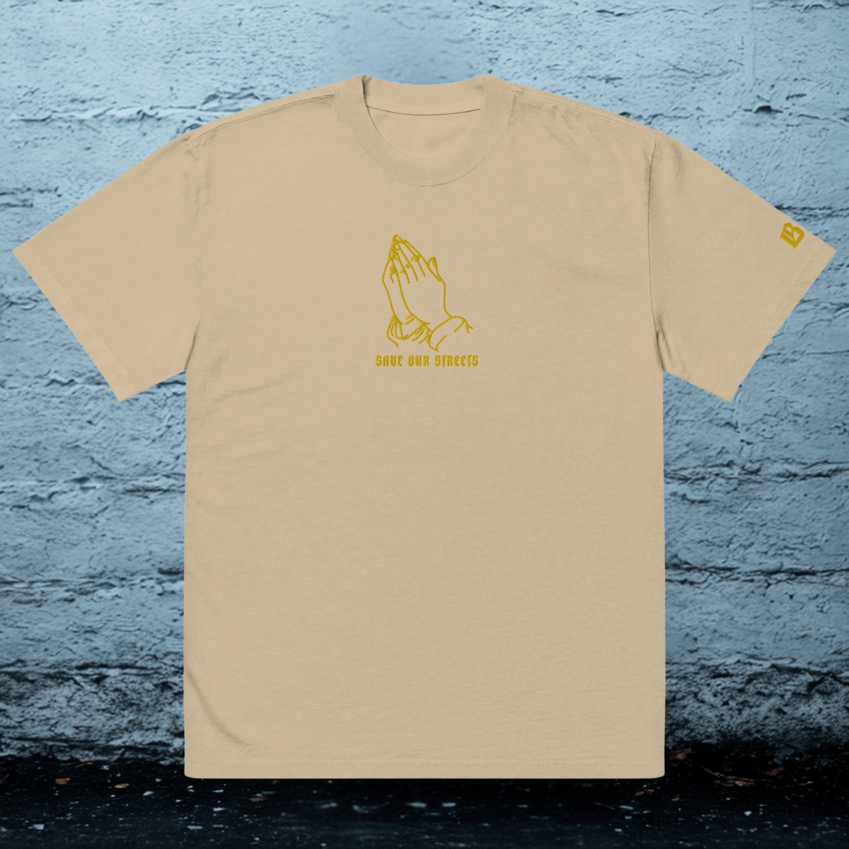 Oversized Streetwear T-Shirt mit verwaschenem Look | S.O.S. SAVE OUR STREETS - BLOODY - STREETS.DE Streetwear Herren und Damen Hoodies, T-Shirts, Pullis