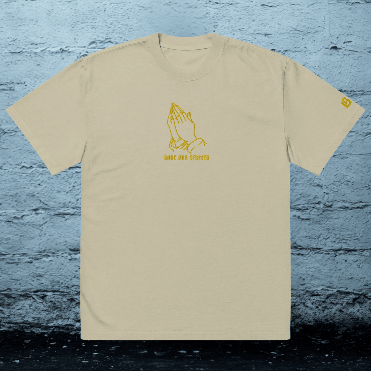 Oversized Streetwear T-Shirt mit verwaschenem Look | S.O.S. SAVE OUR STREETS - BLOODY - STREETS.DE Streetwear Herren und Damen Hoodies, T-Shirts, Pullis