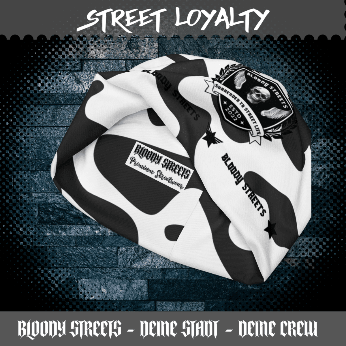 Streetwear Beanie Bloody Streets NBG - Street Loyalty - BLOODY - STREETS.DE Streetwear Herren und Damen Hoodies, T-Shirts, Pullis