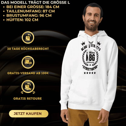 Streetwear Hoodie Bloody Streets NBG - BLOODY - STREETS.DE Streetwear Herren und Damen Hoodies, T-Shirts, Pullis