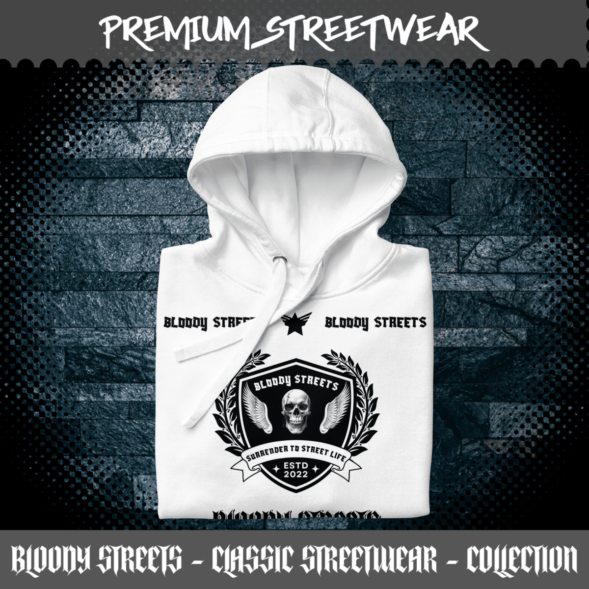 Streetwear Hoodie Bloody Streets NBG - Street Loyalty V2 - BLOODY - STREETS.DE Streetwear Herren und Damen Hoodies, T-Shirts, Pullis