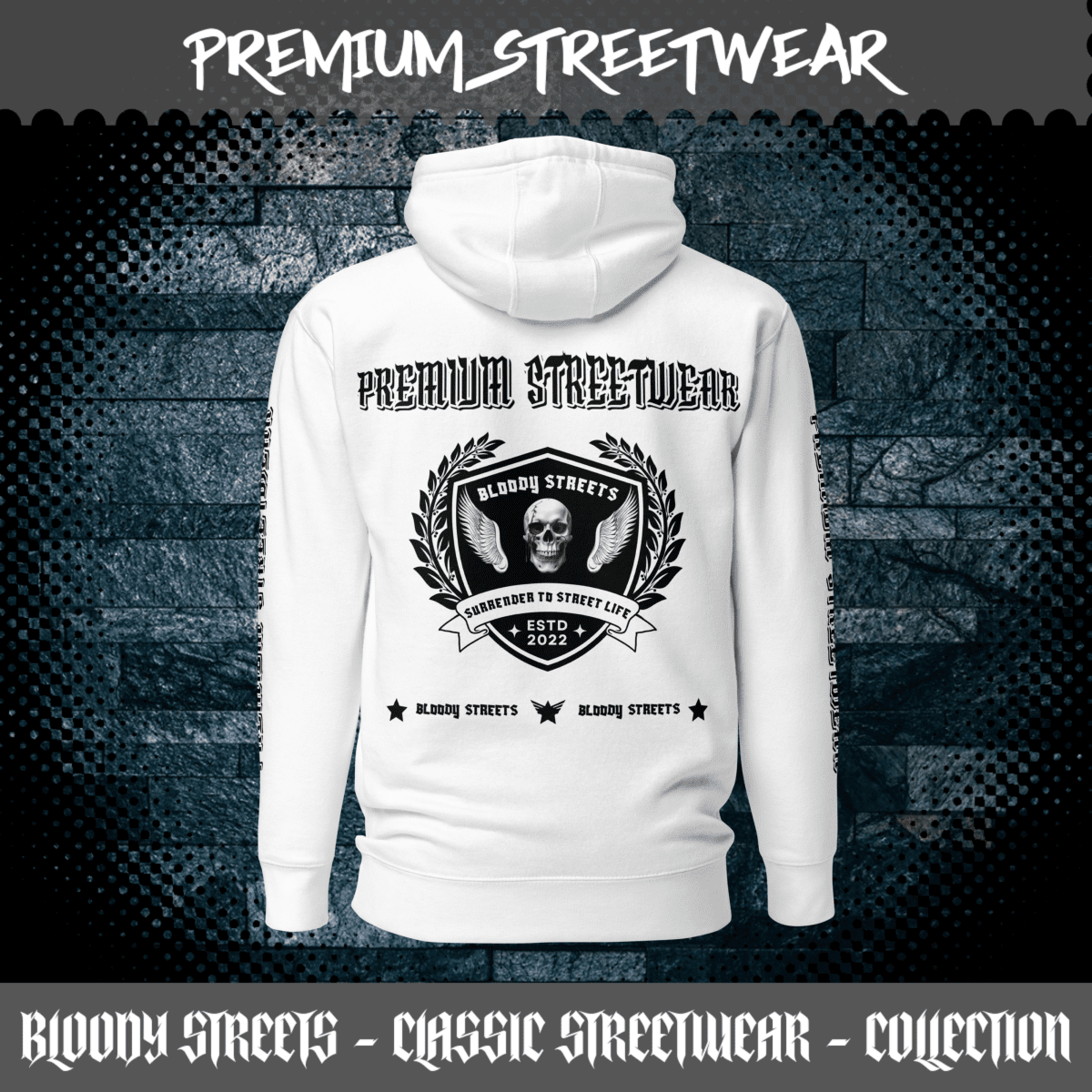 Streetwear Hoodie Bloody Streets NBG - Street Loyalty V2 - BLOODY - STREETS.DE Streetwear Herren und Damen Hoodies, T-Shirts, Pullis