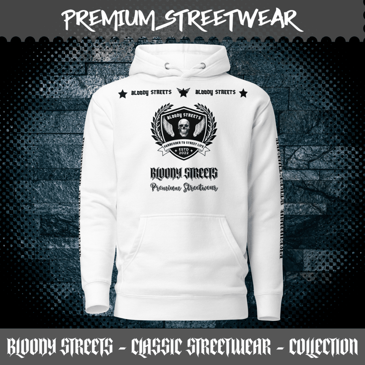 Streetwear Hoodie Bloody Streets NBG - Street Loyalty V2 - BLOODY - STREETS.DE Streetwear Herren und Damen Hoodies, T-Shirts, Pullis