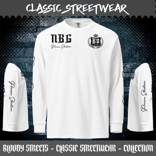 Streetwear Longsleeve "OG" - Textilgefärbtes Schweres Langarmshirt - BLOODY - STREETS.DE Streetwear Herren und Damen Hoodies, T-Shirts, Pullis