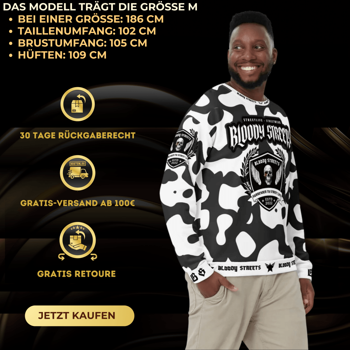 Streetwear Pullover Bloody Streets NBG - Street Loyalty - BLOODY - STREETS.DE Streetwear Herren und Damen Hoodies, T-Shirts, Pullis