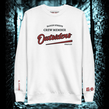 Streetwear Pullover Unisex - BS Outsiders Stickerei - BLOODY - STREETS.DE Streetwear Herren und Damen Hoodies, T-Shirts, Pullis