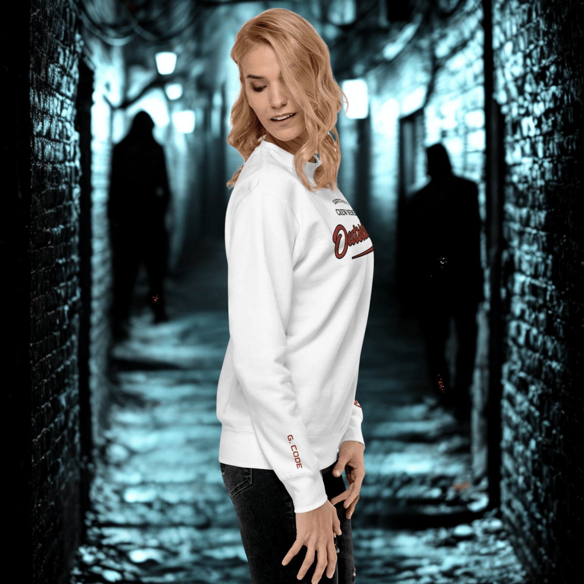 Streetwear Pullover Unisex - BS Outsiders Stickerei - BLOODY - STREETS.DE Streetwear Herren und Damen Hoodies, T-Shirts, Pullis