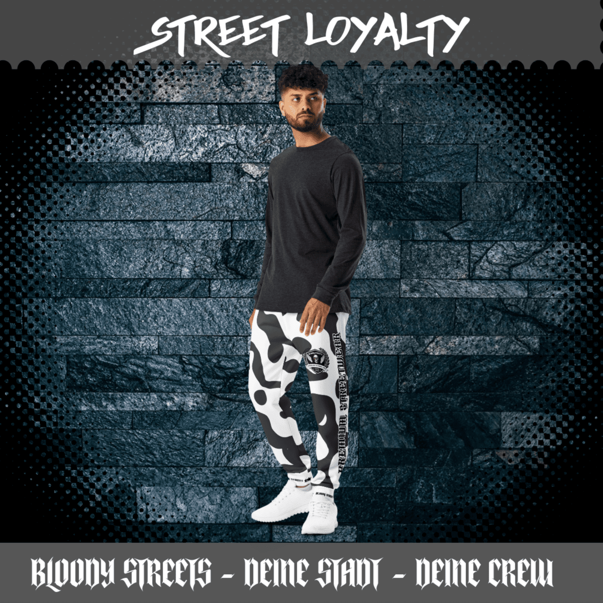 Streetwear Streetwear Männer Joggers Bloody Streets NBG - Street Loyalty - BLOODY - STREETS.DE Streetwear Herren und Damen Hoodies, T-Shirts, Pullis