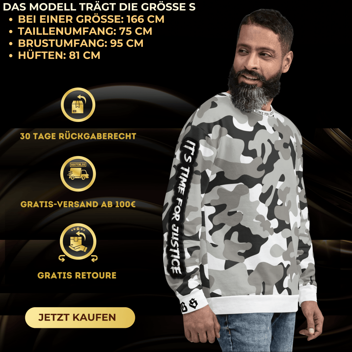 Streetwear Unisex - Pullover - IT'S TIME FOR JUSTICE - BLOODY - STREETS.DE Streetwear Herren und Damen Hoodies, T-Shirts, Pullis