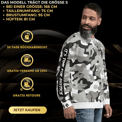 Streetwear Unisex - Pullover - IT'S TIME FOR JUSTICE - BLOODY - STREETS.DE Streetwear Herren und Damen Hoodies, T-Shirts, Pullis
