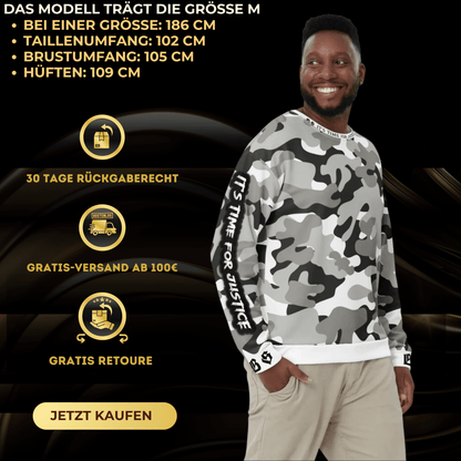 Streetwear Unisex - Pullover - IT'S TIME FOR JUSTICE - BLOODY - STREETS.DE Streetwear Herren und Damen Hoodies, T-Shirts, Pullis