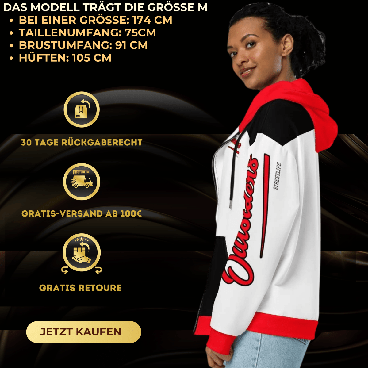 Streetwear Zip Hoodie BS OUTSIDERS Unisex - BLOODY - STREETS.DE Streetwear Herren und Damen Hoodies, T-Shirts, Pullis