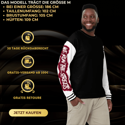 We Run The Streets Pulli BLACK - BLOODY - STREETS.DE Streetwear Herren und Damen Hoodies, T-Shirts, Pullis
