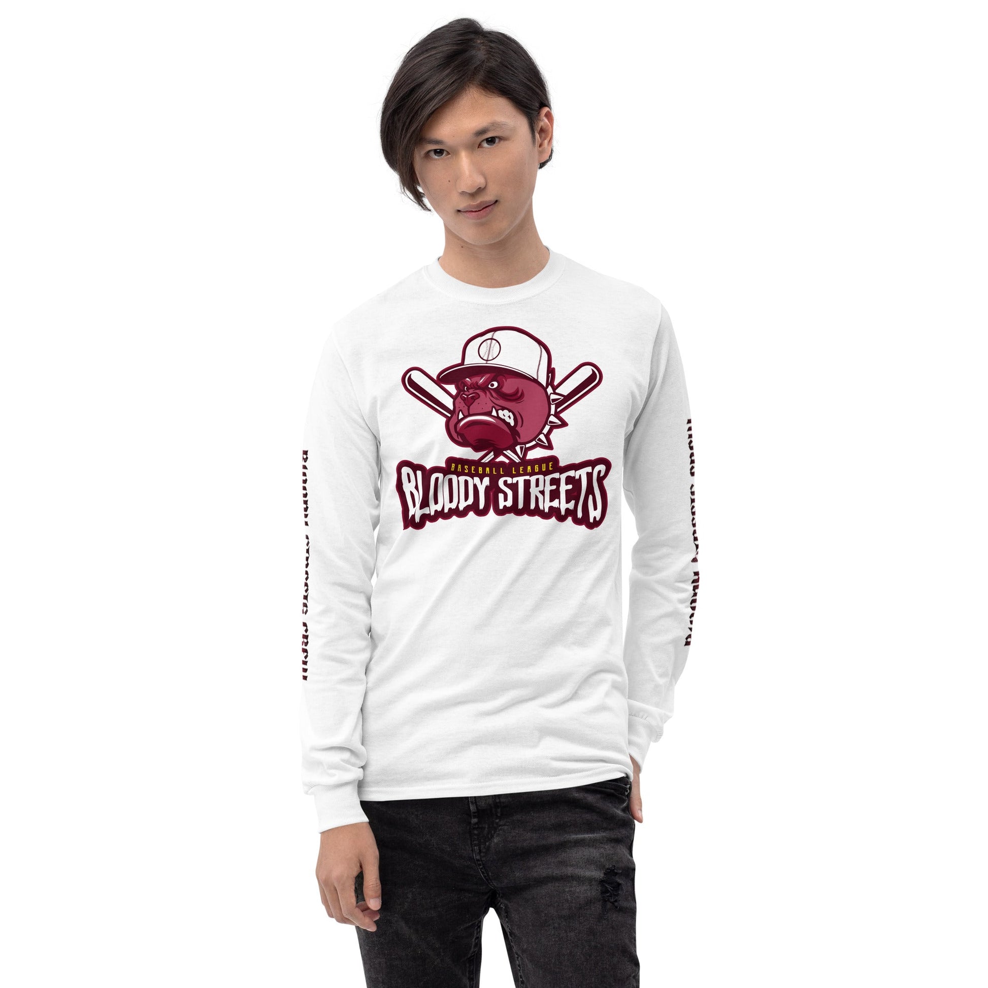 Baseball Bull Dog - Premium Longsleeve - BLOODY-STREETS.DE Streetwear Herren und Damen Hoodies, T-Shirts, Pullis