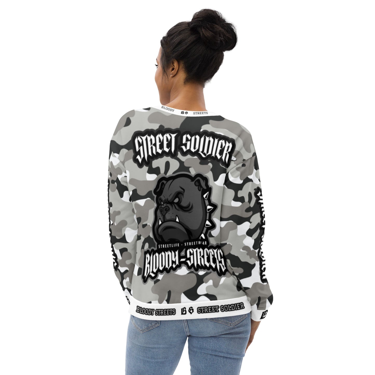 Bloody Camouflage Bull Dog Street Soldier Pullover - BLOODY-STREETS.DE Streetwear Herren und Damen Hoodies, T-Shirts, Pullis