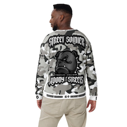 Bloody Camouflage Bull Dog Street Soldier Pullover - BLOODY-STREETS.DE Streetwear Herren und Damen Hoodies, T-Shirts, Pullis