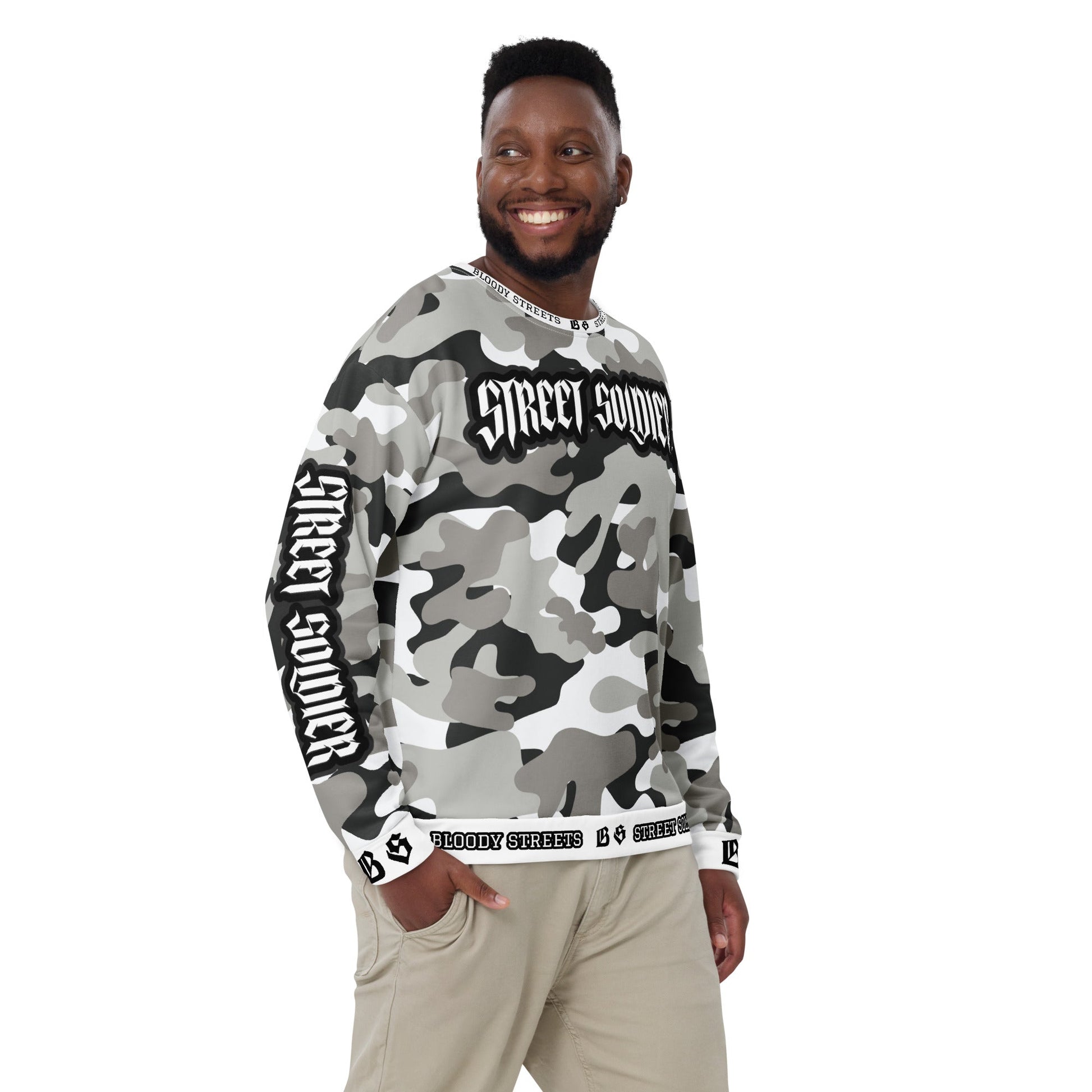 Bloody Camouflage Bull Dog Street Soldier Pullover - BLOODY-STREETS.DE Streetwear Herren und Damen Hoodies, T-Shirts, Pullis