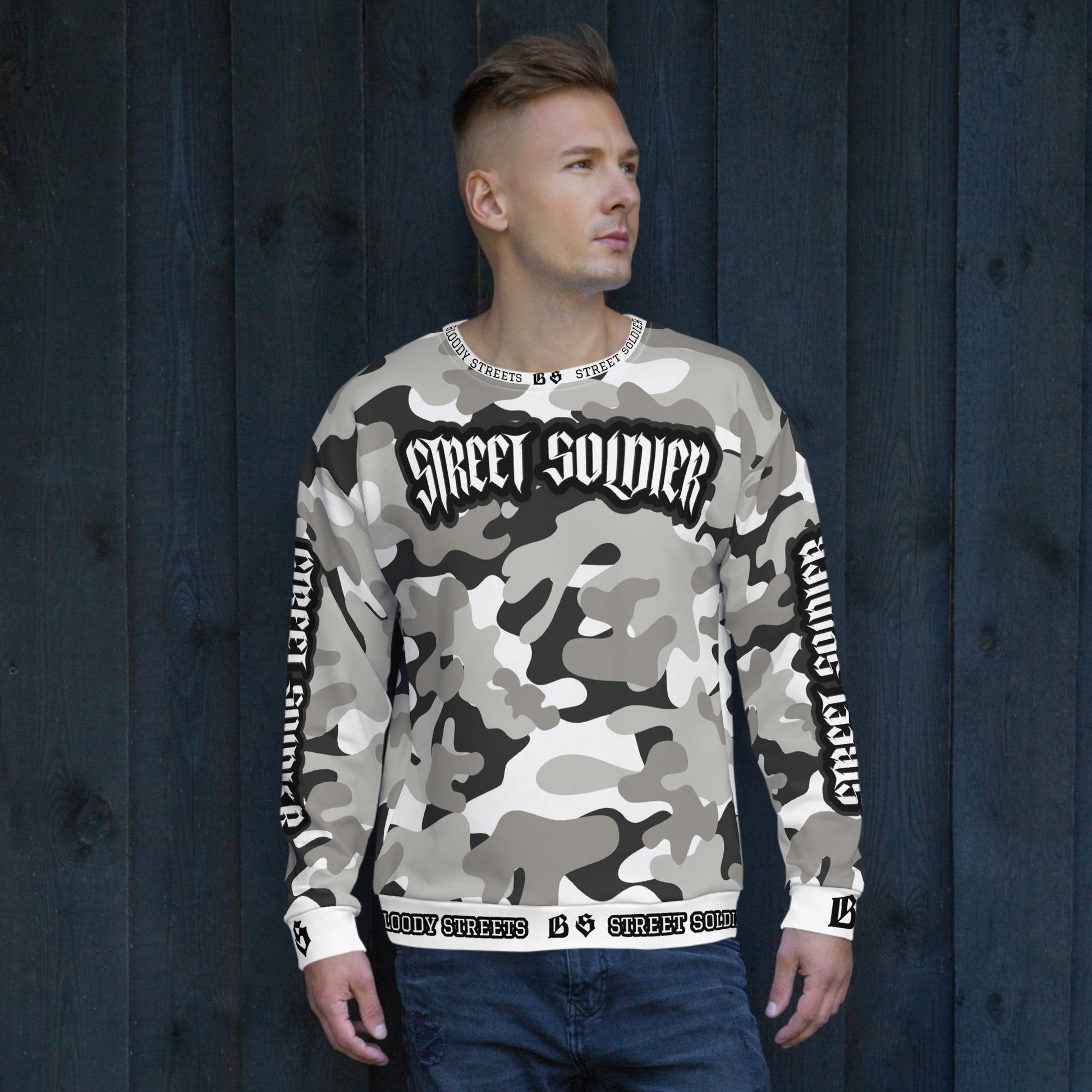 Bloody Camouflage Bull Dog Street Soldier Pullover - BLOODY-STREETS.DE Streetwear Herren und Damen Hoodies, T-Shirts, Pullis