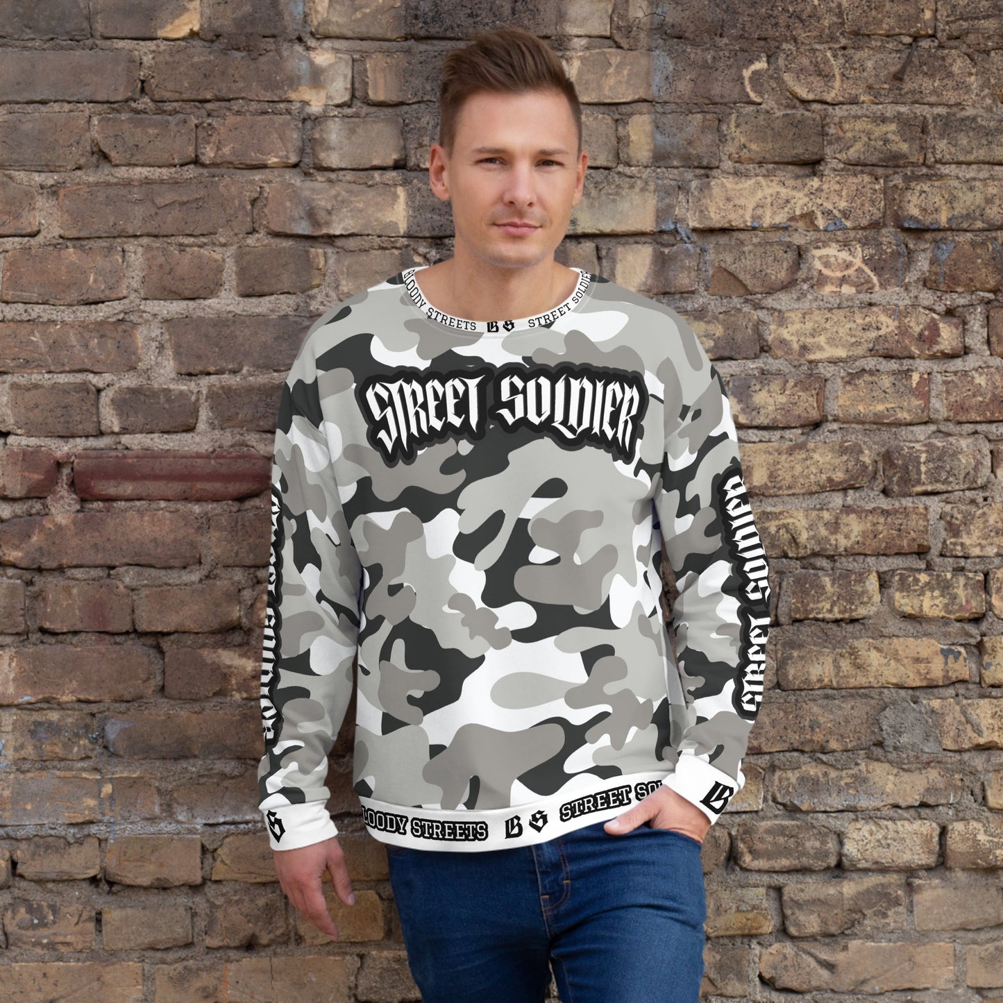 Bloody Camouflage Bull Dog Street Soldier Pullover - BLOODY-STREETS.DE Streetwear Herren und Damen Hoodies, T-Shirts, Pullis