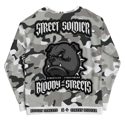 Bloody Camouflage Bull Dog Street Soldier Pullover - BLOODY-STREETS.DE Streetwear Herren und Damen Hoodies, T-Shirts, Pullis